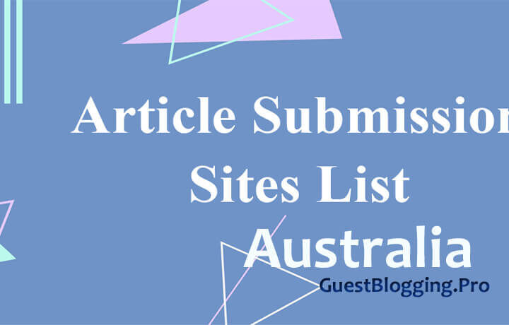 Article Submission Sites for Australia