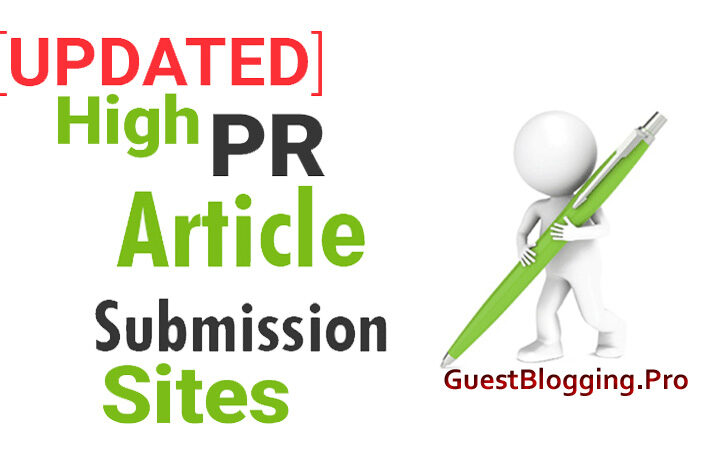 High PR Article Submission Sites List