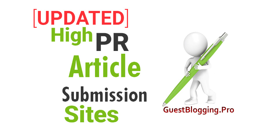 High PR Article Submission Sites List